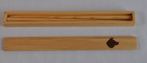 ヒノキの箸と箸箱２