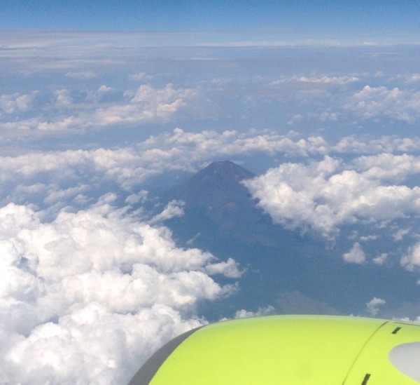 9月飛行機からの富士